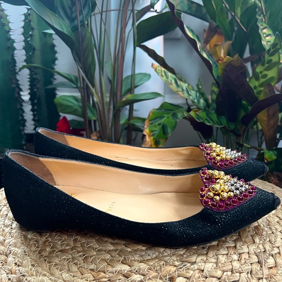 Coramia Flat black glitter ballerina - Picture 3 of 12